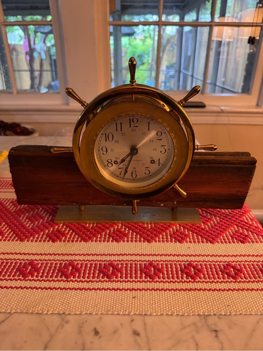 Seth Thomas ships wheel clock, vintage EUC